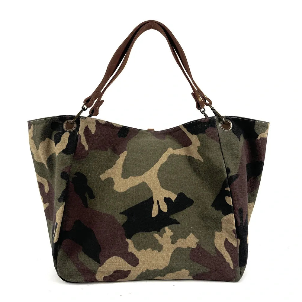 Sac cabas en croûte de cuir WOODLAND M81 Chocolat