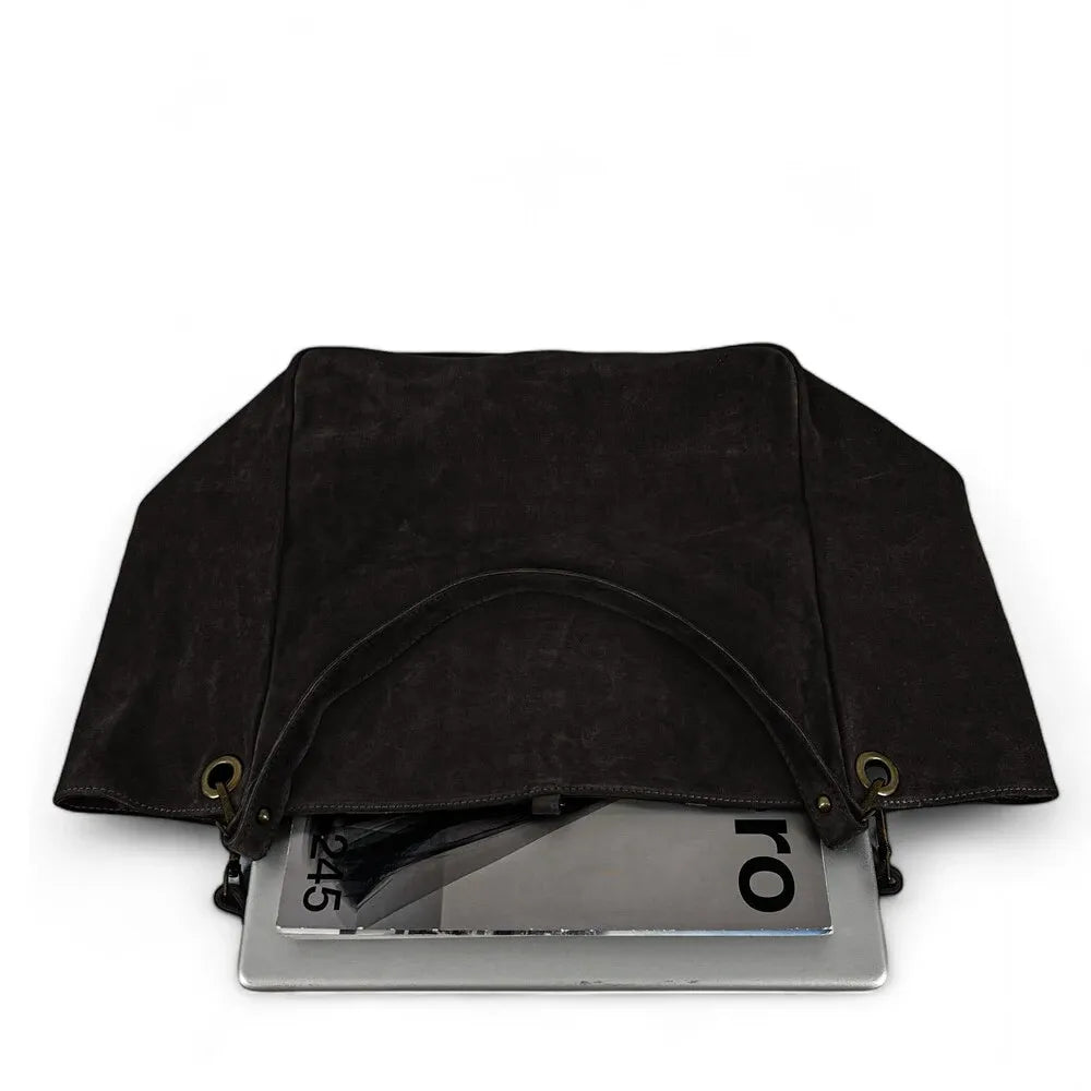 Sac cabas en croûte de cuir WOODLAND M81 Noir