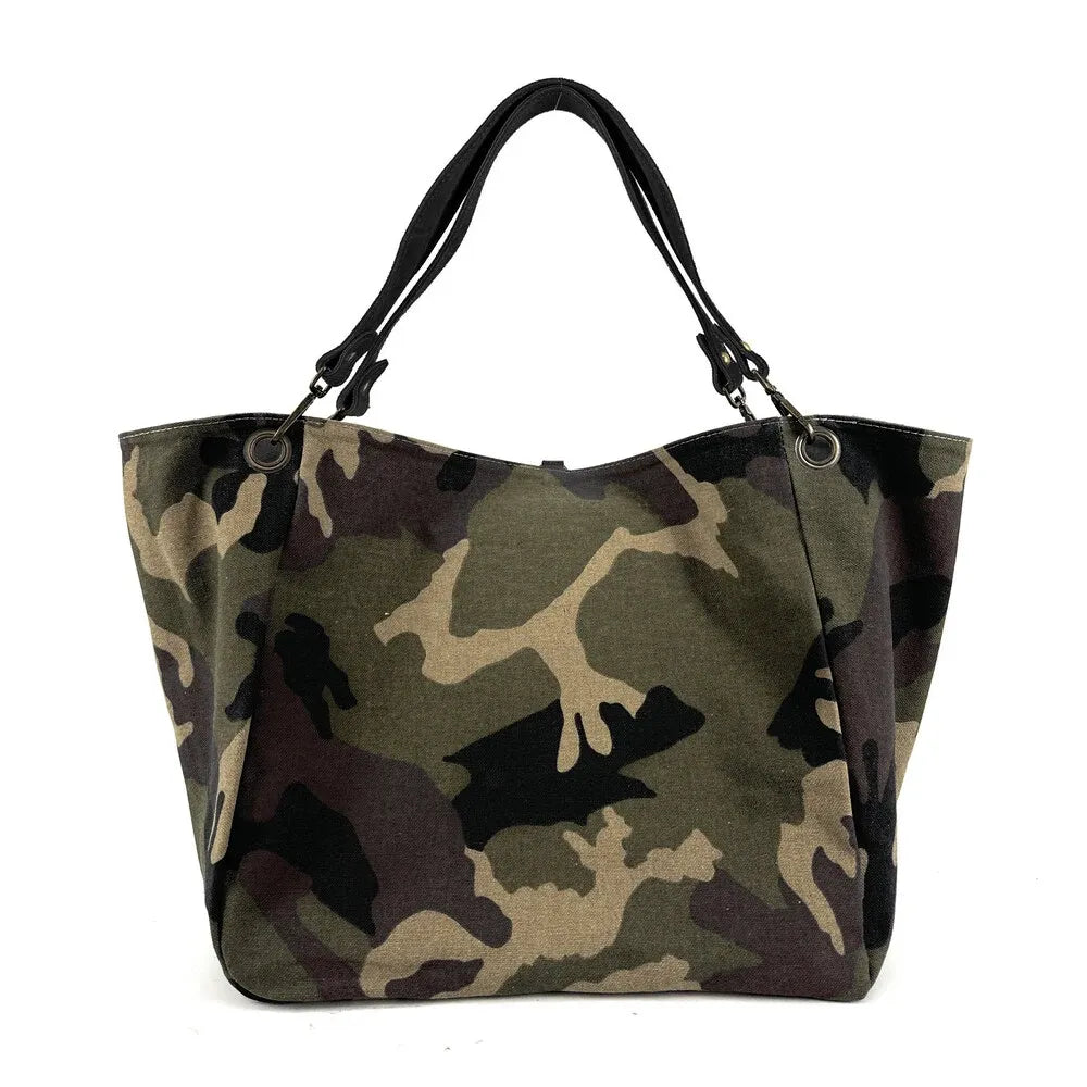 Sac cabas en croûte de cuir WOODLAND M81 Noir