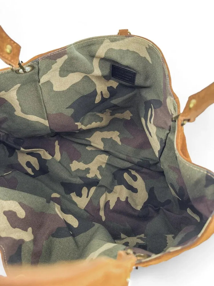 Sac cabas en croûte de cuir WOODLAND M81 Camel
