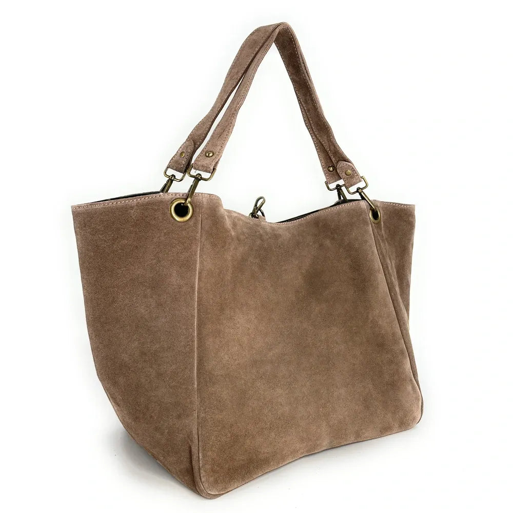 Sac cabas en croûte de cuir WOODLAND M81 Taupe