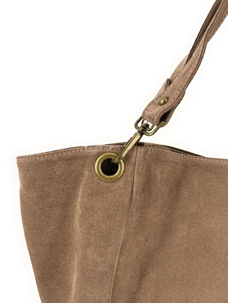 Sac cabas en croûte de cuir WOODLAND M81 Taupe