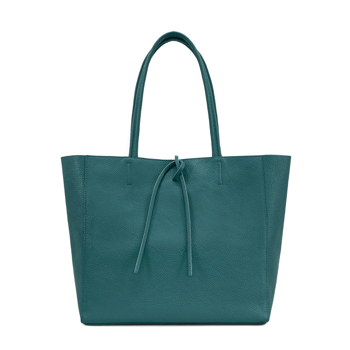 Shopper van generfd leer HOBART Petrolblauw