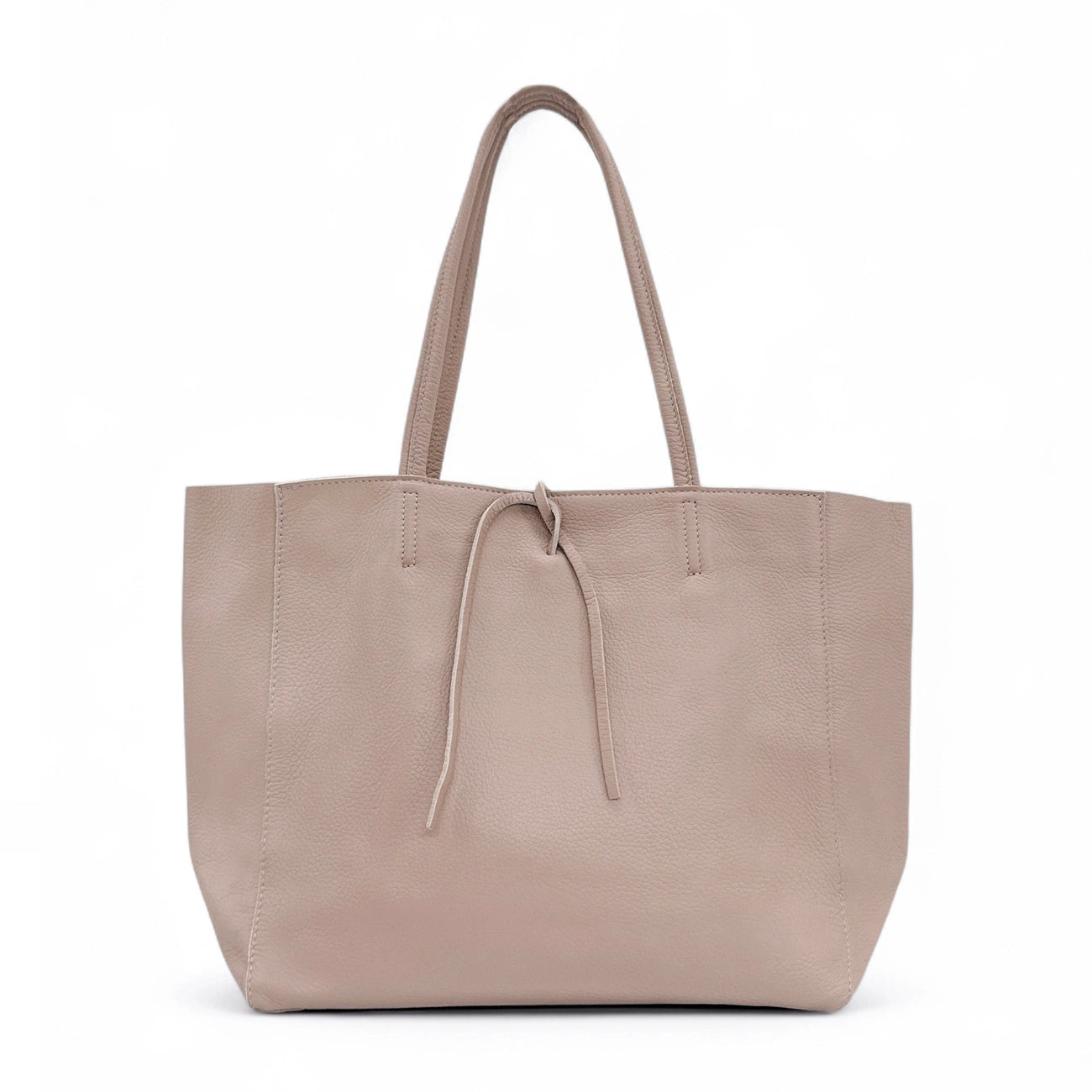 Bag cabas in grained leather HOBART Duck green