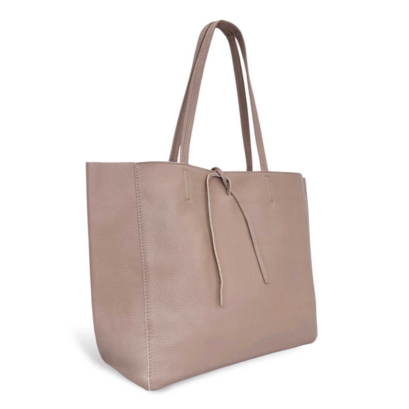 Bag cabas in grained leather HOBART Duck green