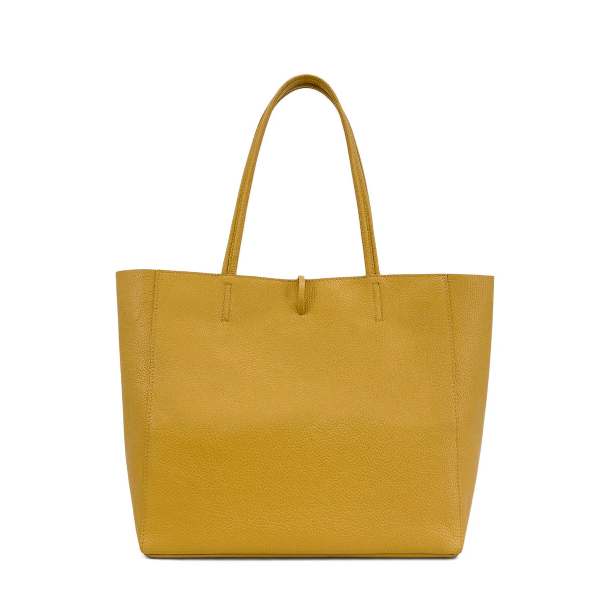 Shopper aus genarbtem Leder HOBART Senfgelb