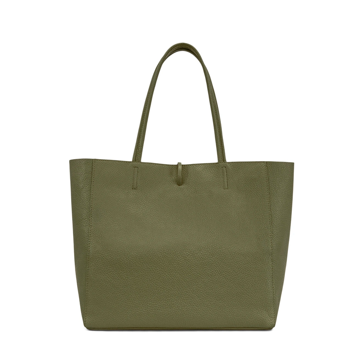 Bolso shopper de piel granulada HOBART Caqui