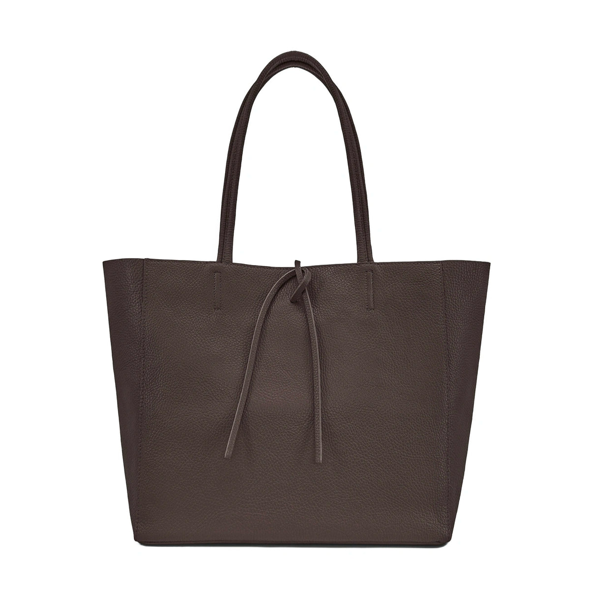 HOBART grained leather tote bag, Taupe