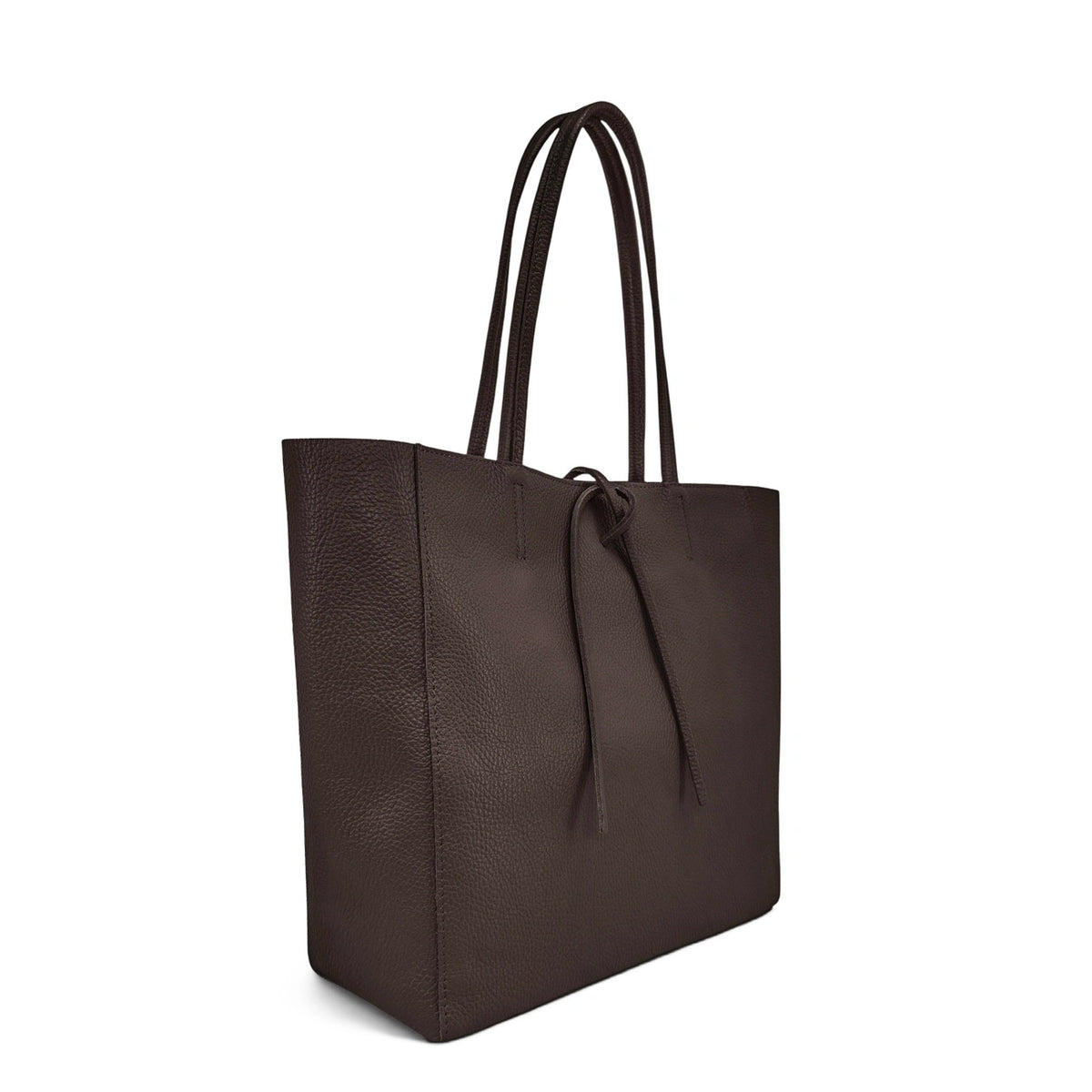 HOBART grained leather tote bag, Taupe
