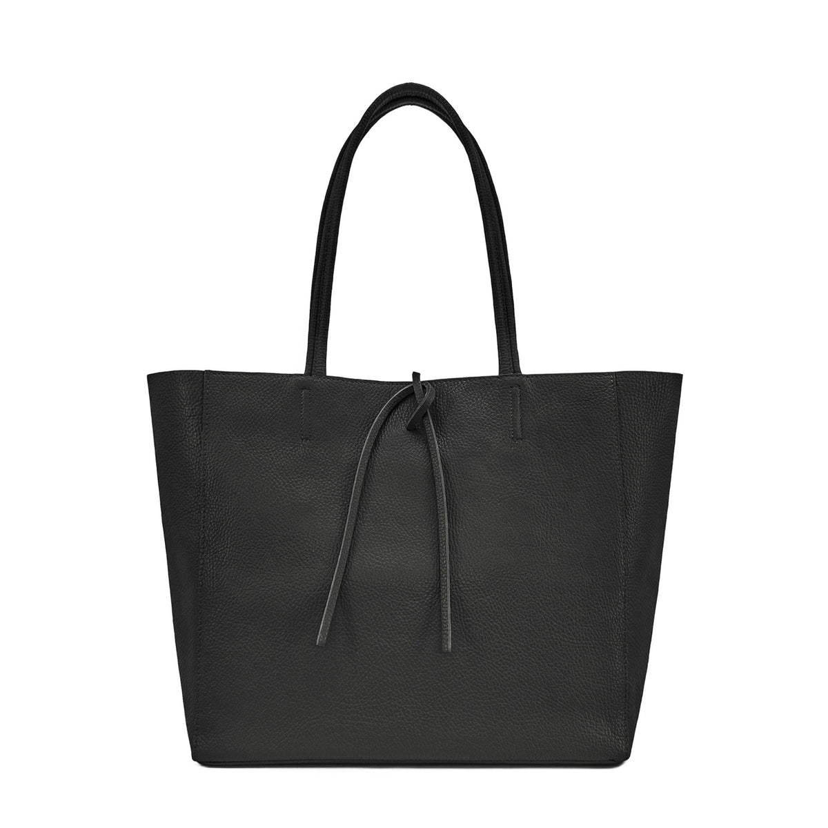Shopper in pelle martellata HOBART Nero