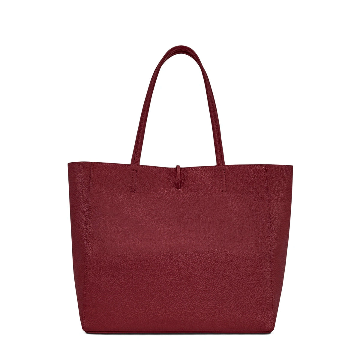 Shopper aus genarbtem Leder HOBART Dunkelrot
