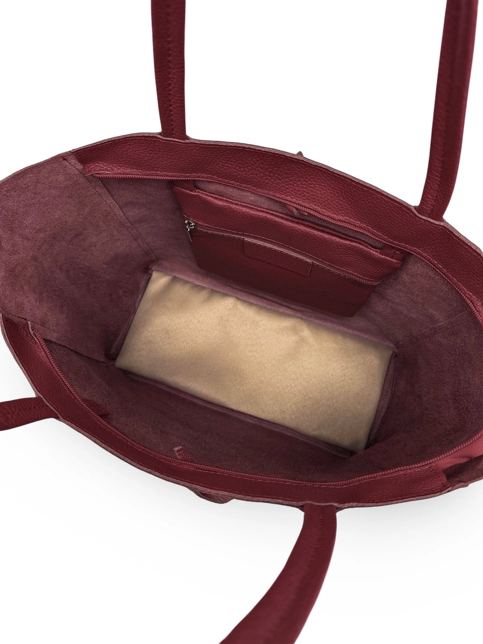 Shopper aus genarbtem Leder HOBART Dunkelrot