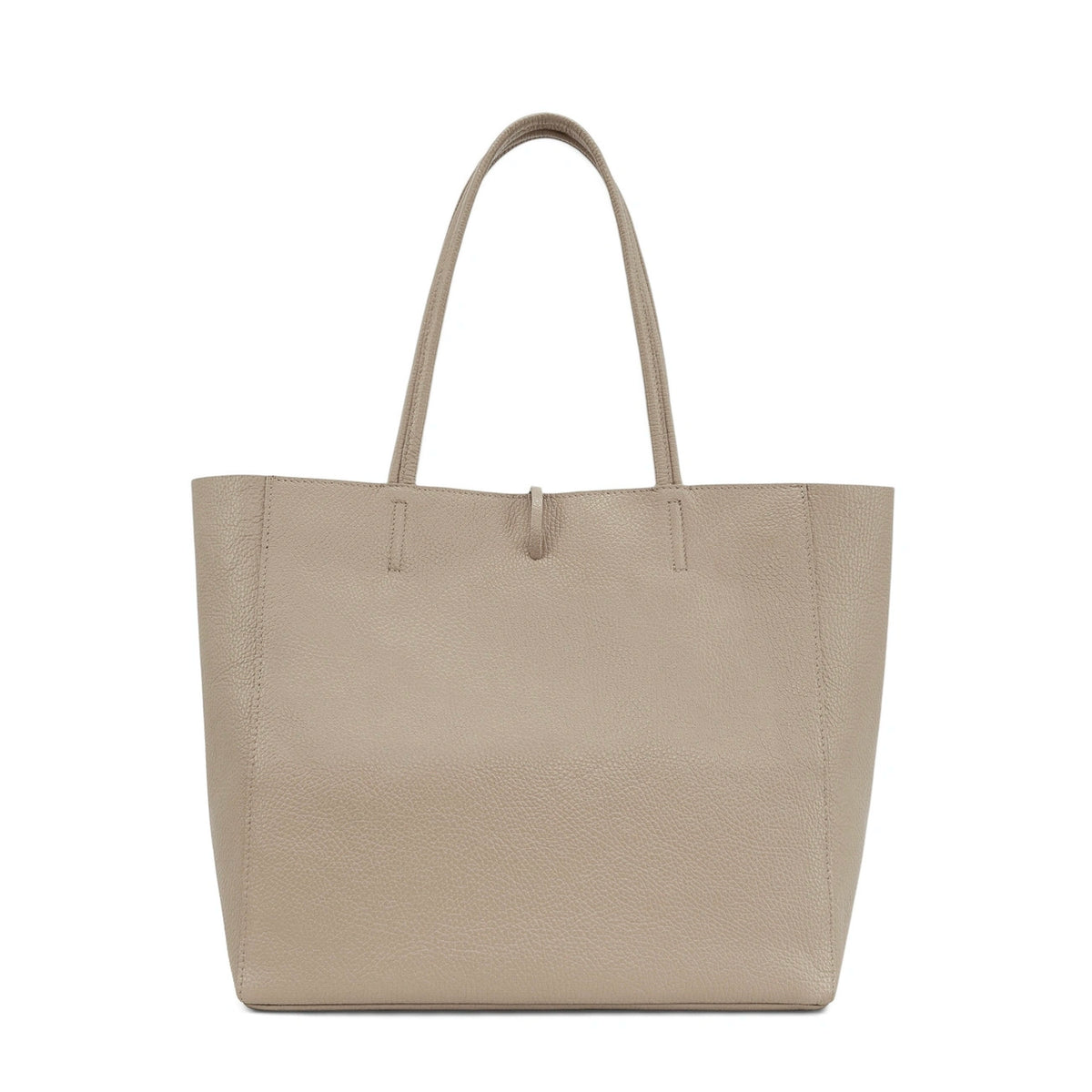 Shopper aus genarbtem Leder HOBART Taupe