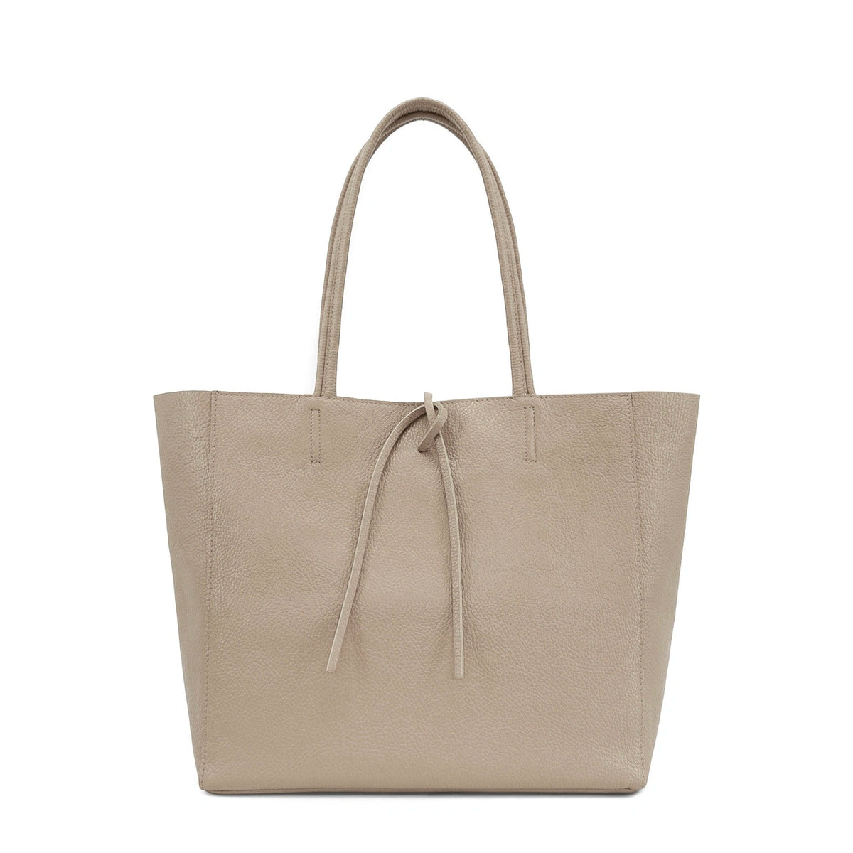 Shopper van generfd leer HOBART Taupe