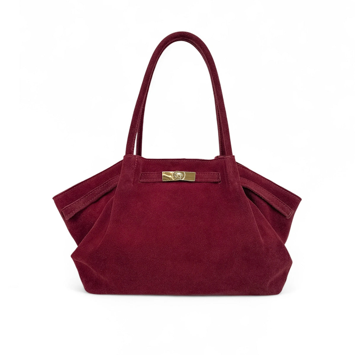 Slouchy suede tote bag ALANA Burgundy Red