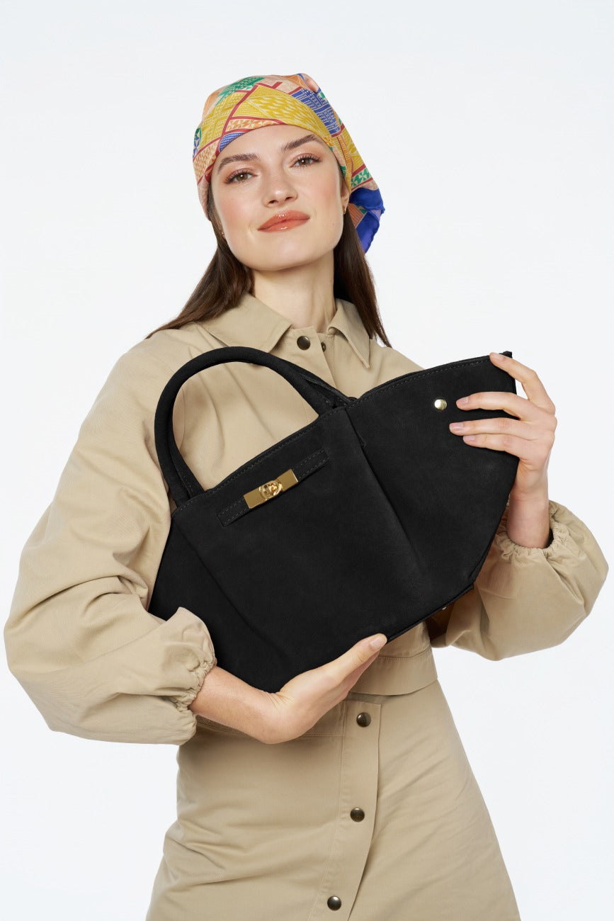 Sac cabas en daim CAPRI SUEDE Noir
