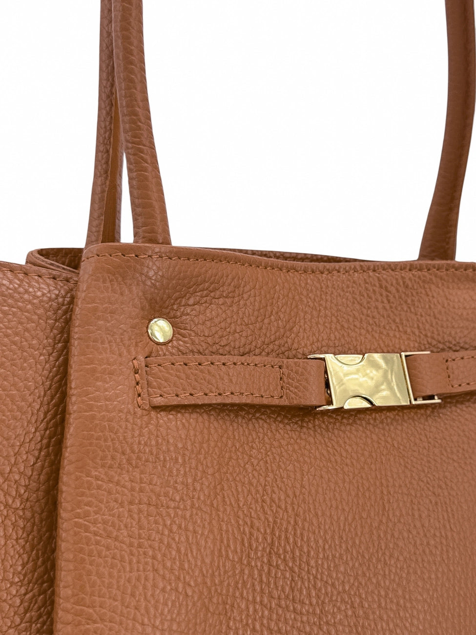 Bolso tote de piel granulada CAMPUS Marrón camel