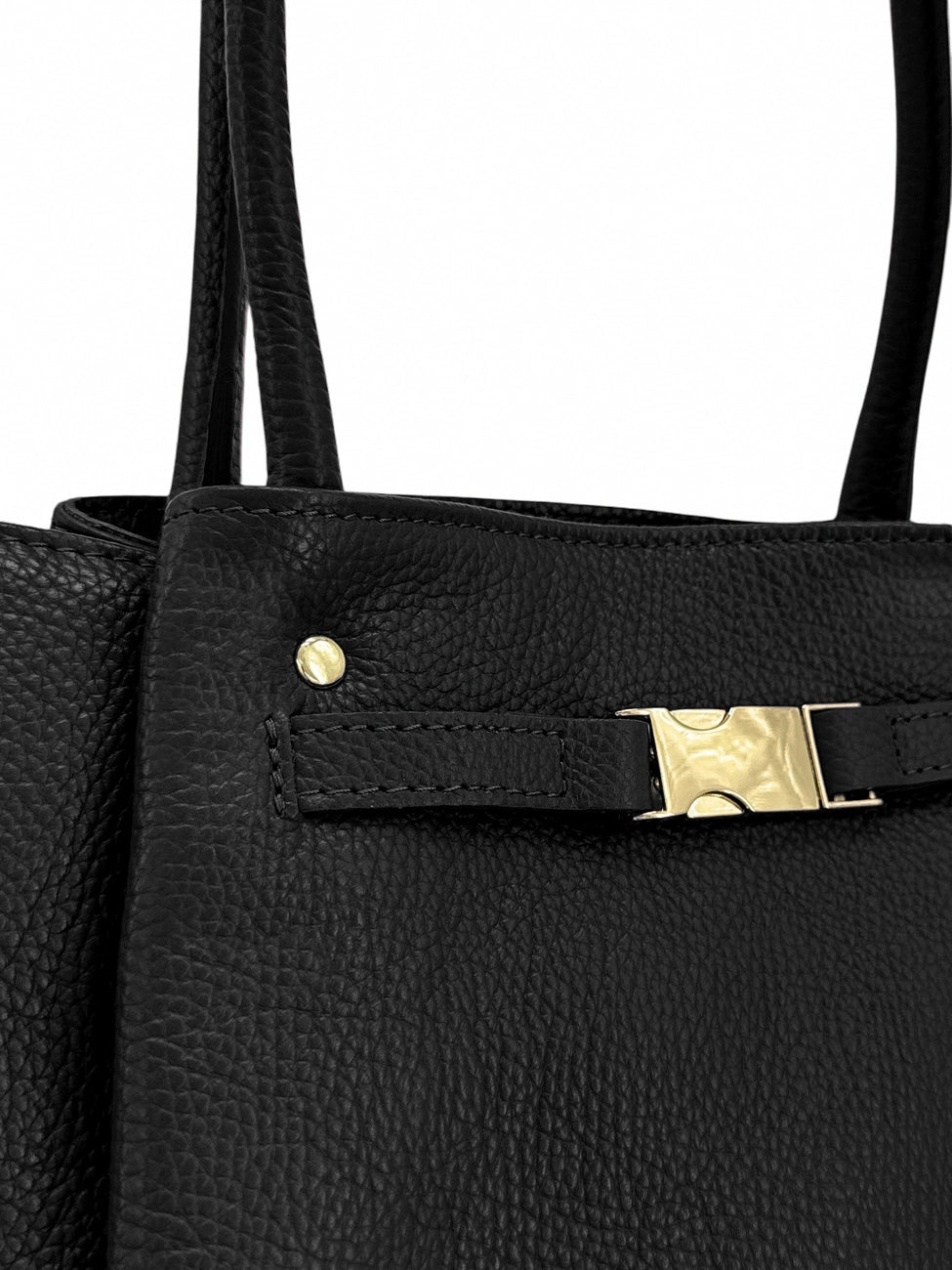 Shopper aus genarbtem Leder CAMPUS Schwarz