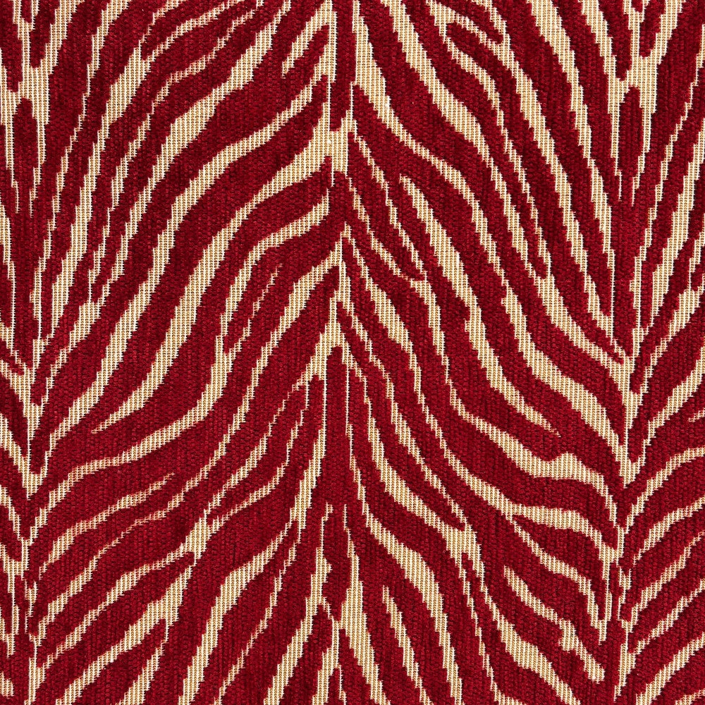 Sac cabas rigide en velours tissé LITTLE ZEBRA Rubis
