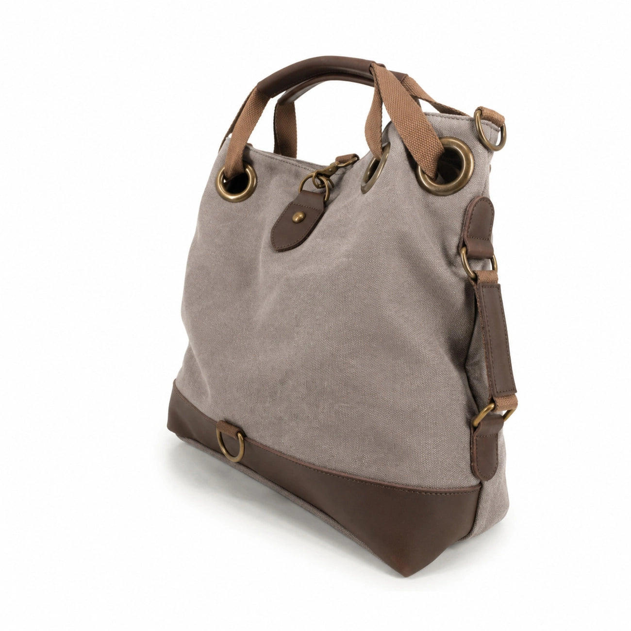 Sac week-end convertible en toile et cuir PINIPEL Gris taupé