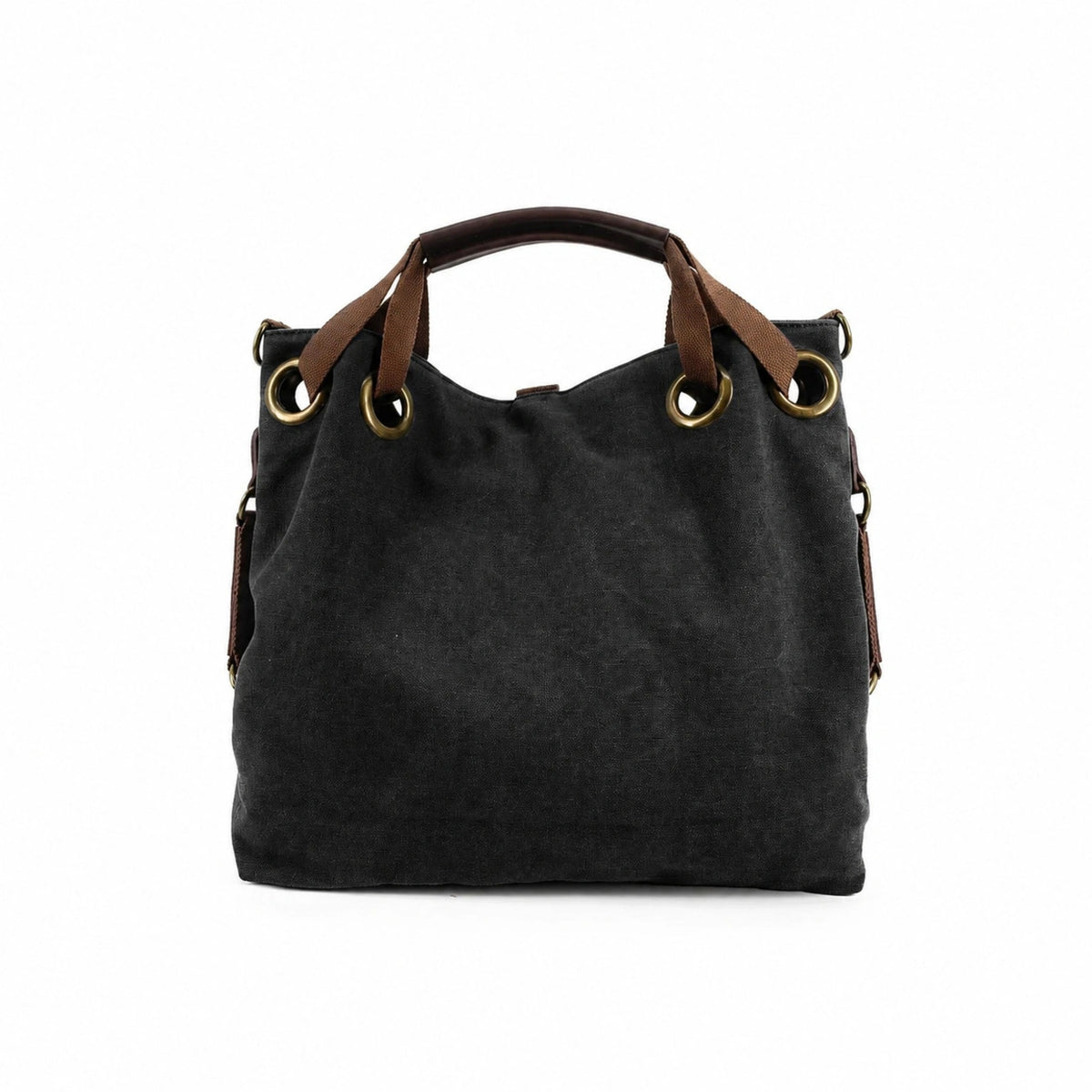 MONTPARNASSE canvas and leather convertible weekend bag, Black