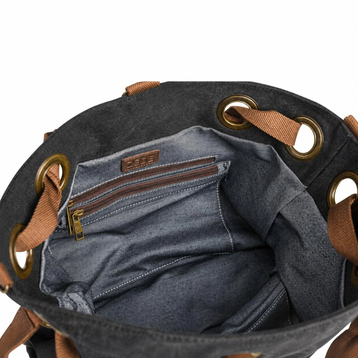 MONTPARNASSE canvas and leather convertible weekend bag, Black