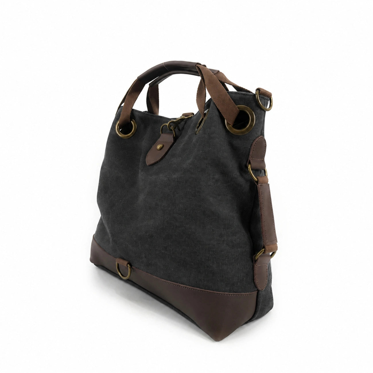 Sac week-end convertible en toile et cuir PINIPEL Noir