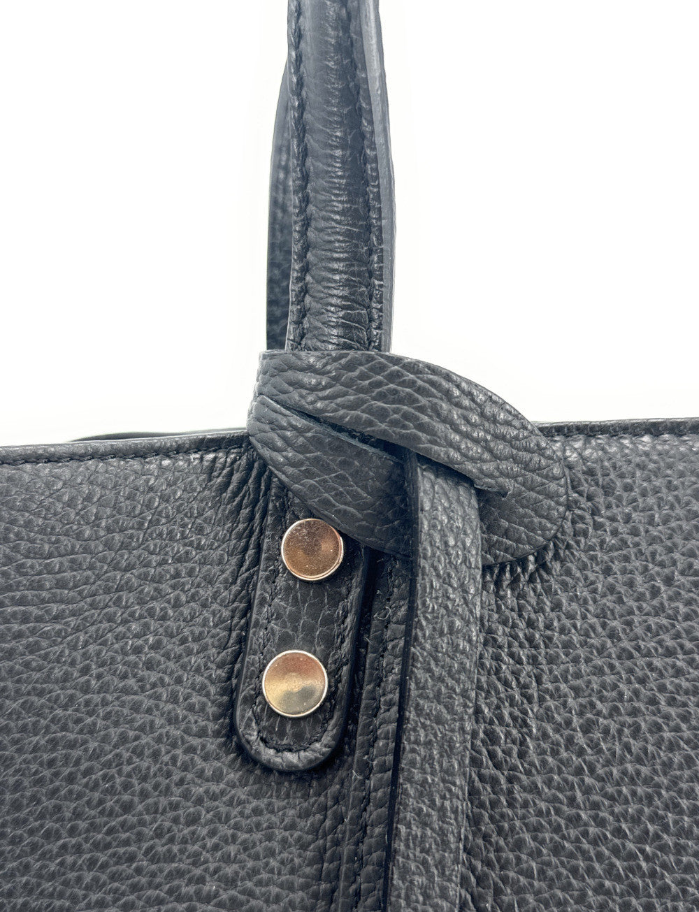 Sac cabas trapèze en cuir grainé ANVERS Noir