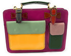 Satchel aus Glattleder PICADILLY CIRKUS Fuchsia-Rosa Mehrfarbig 28