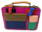 Satchel aus Glattleder PICADILLY CIRKUS Fuchsia-Rosa Mehrfarbig 8