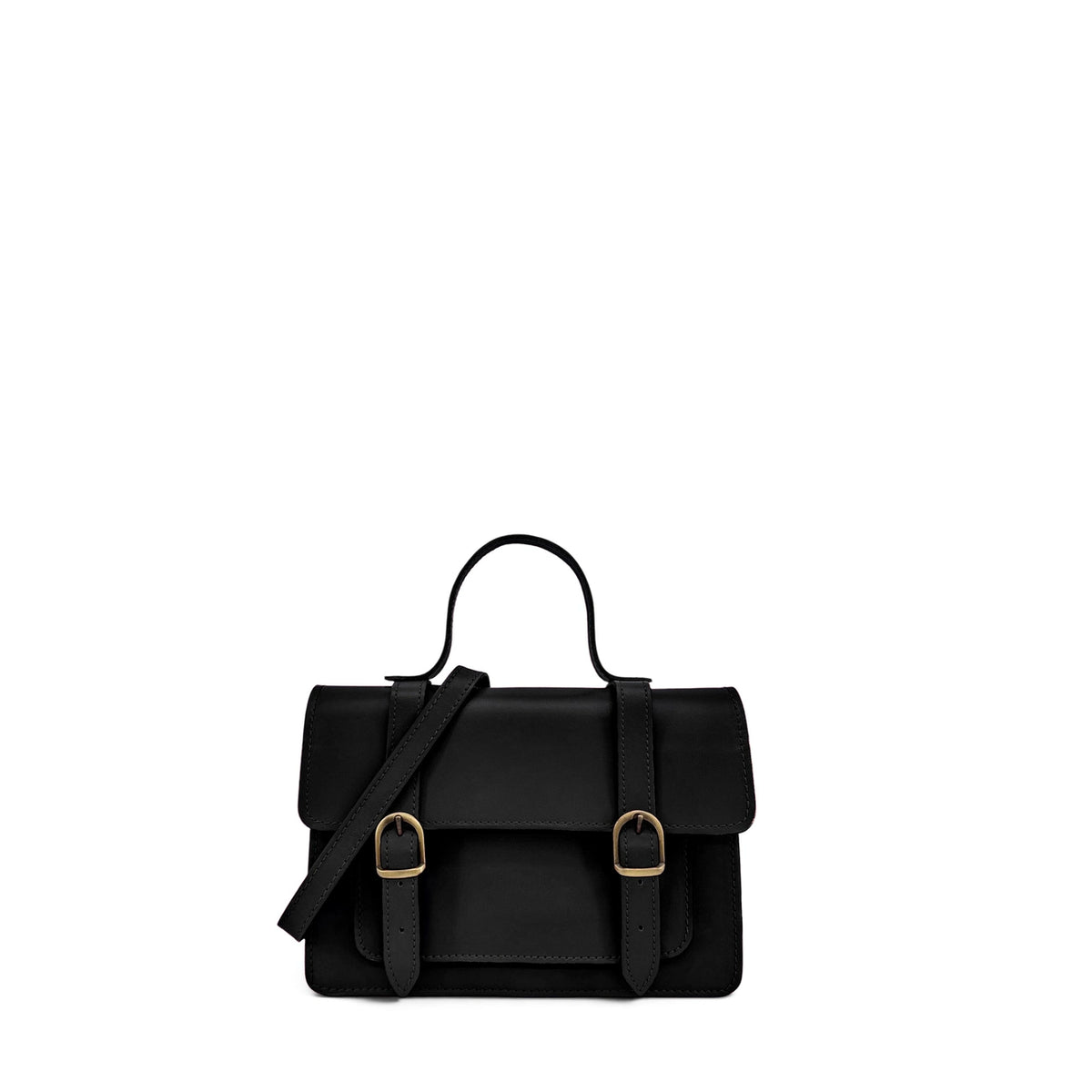 Bolso de piel lisa SAND negro