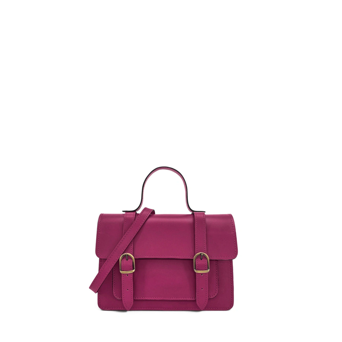 Handtasche aus Glattleder SAND Waldgrün