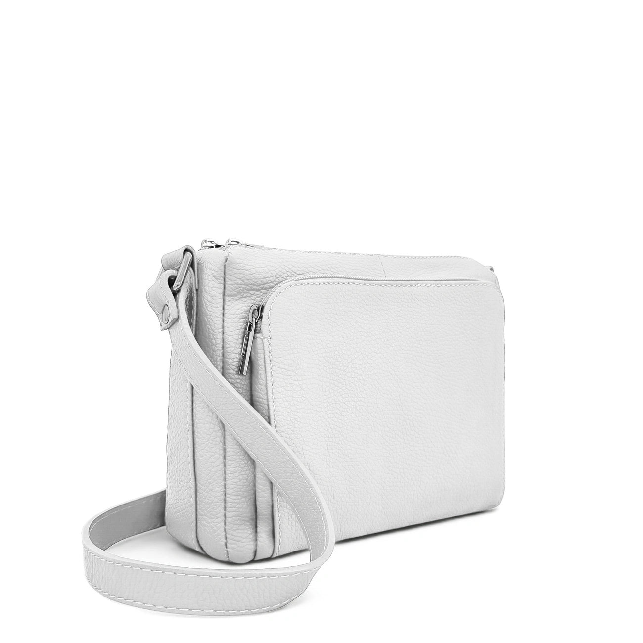 Bolso de cuero grano MANHATTAN Blanco