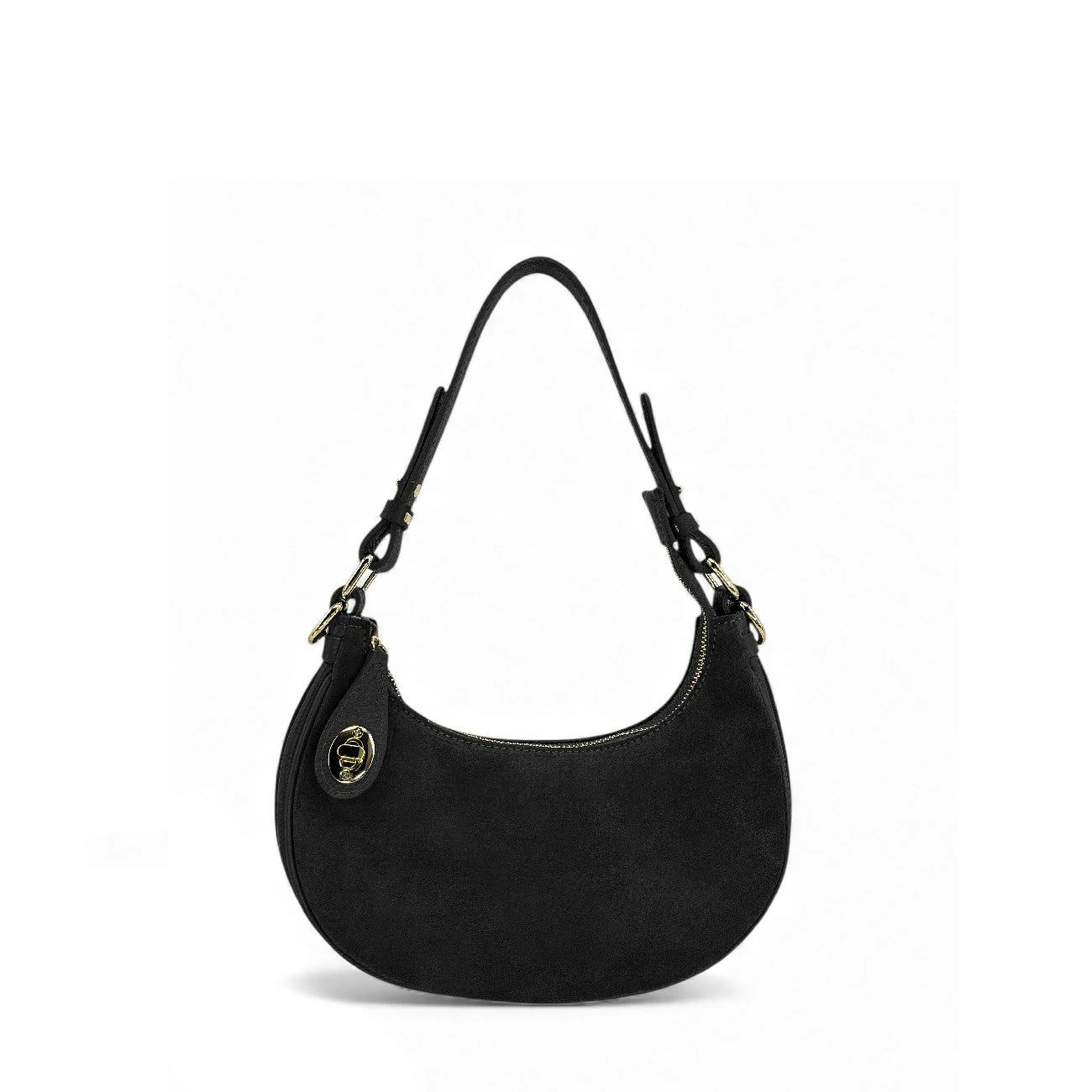 Sac à main demi-lune en daim MUNE Noir