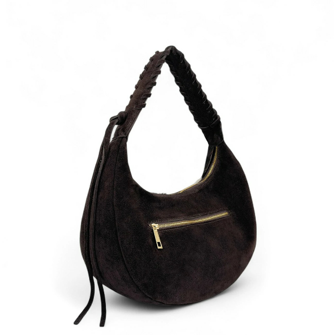 Sac demi-lune en cuir daim et vachette U-NYX Numéro 02