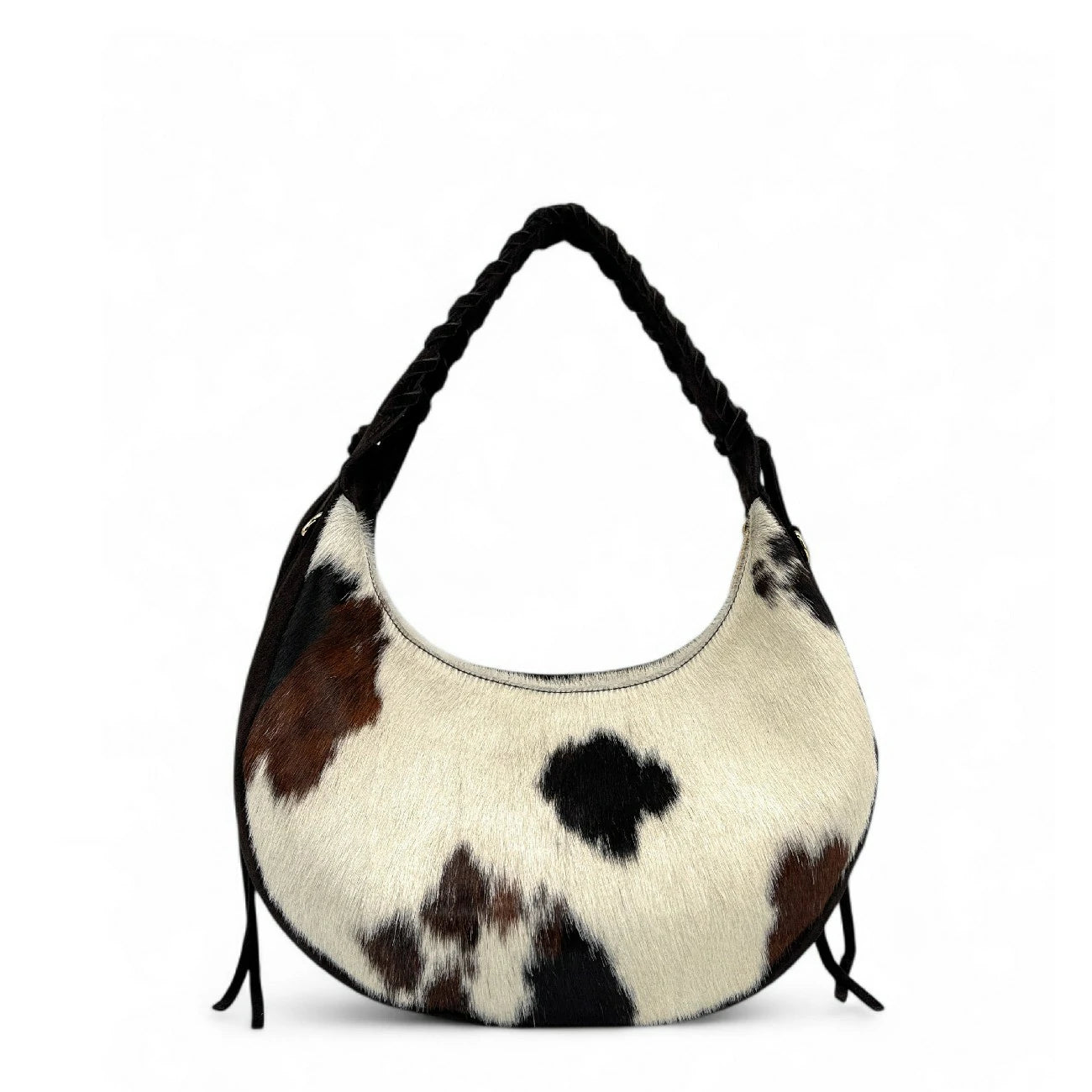 Sac demi-lune en cuir daim et vachette U-NYX Numéro 02