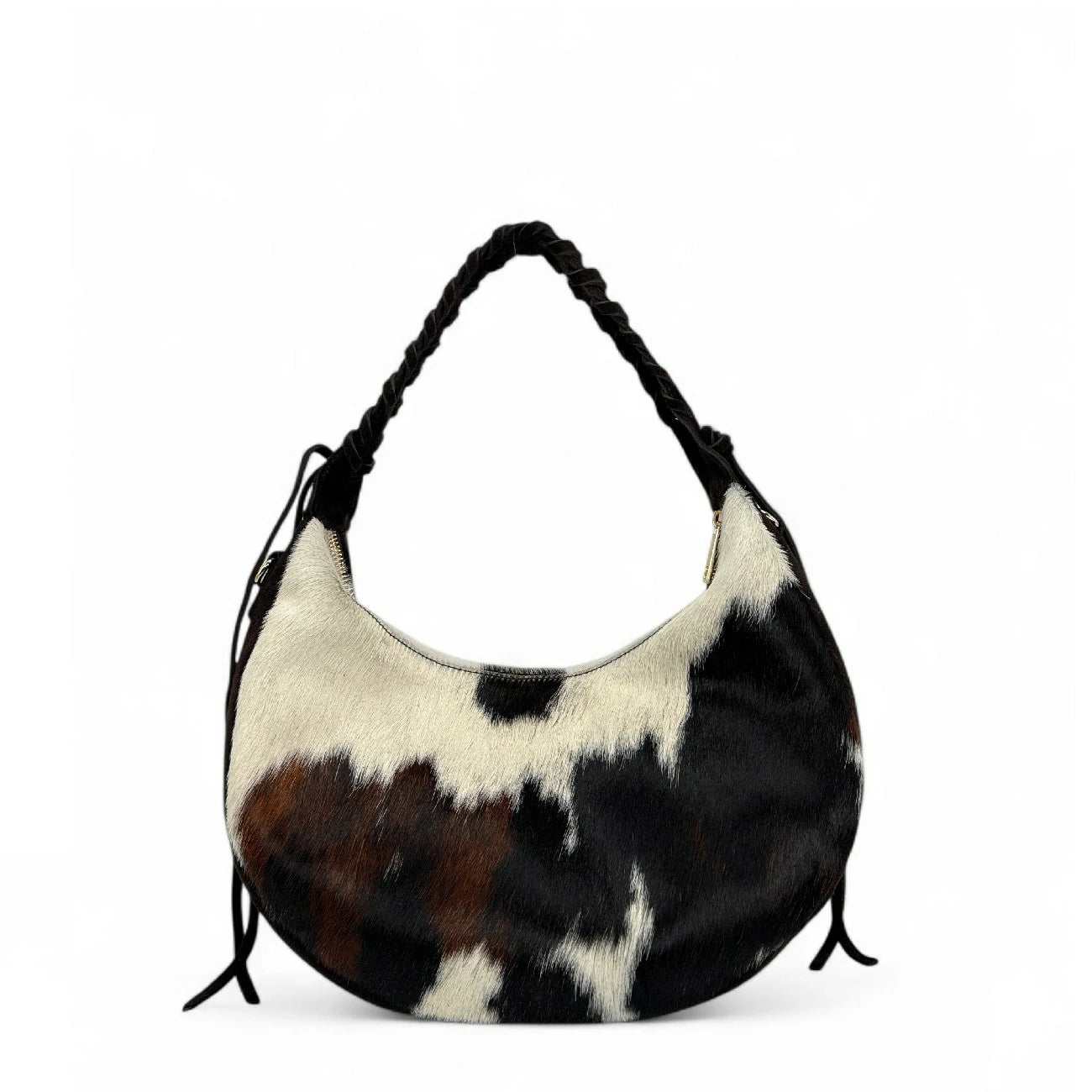 Sac demi-lune en cuir daim et vachette U-NYX Numéro 06