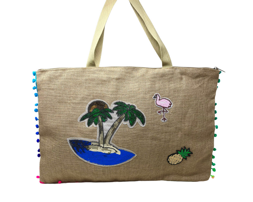 Sac de plage en toile de jute ATOLL ARI Naturel