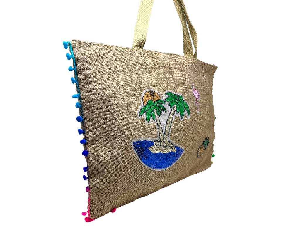 Sac de plage en toile de jute ATOLL ARI Naturel