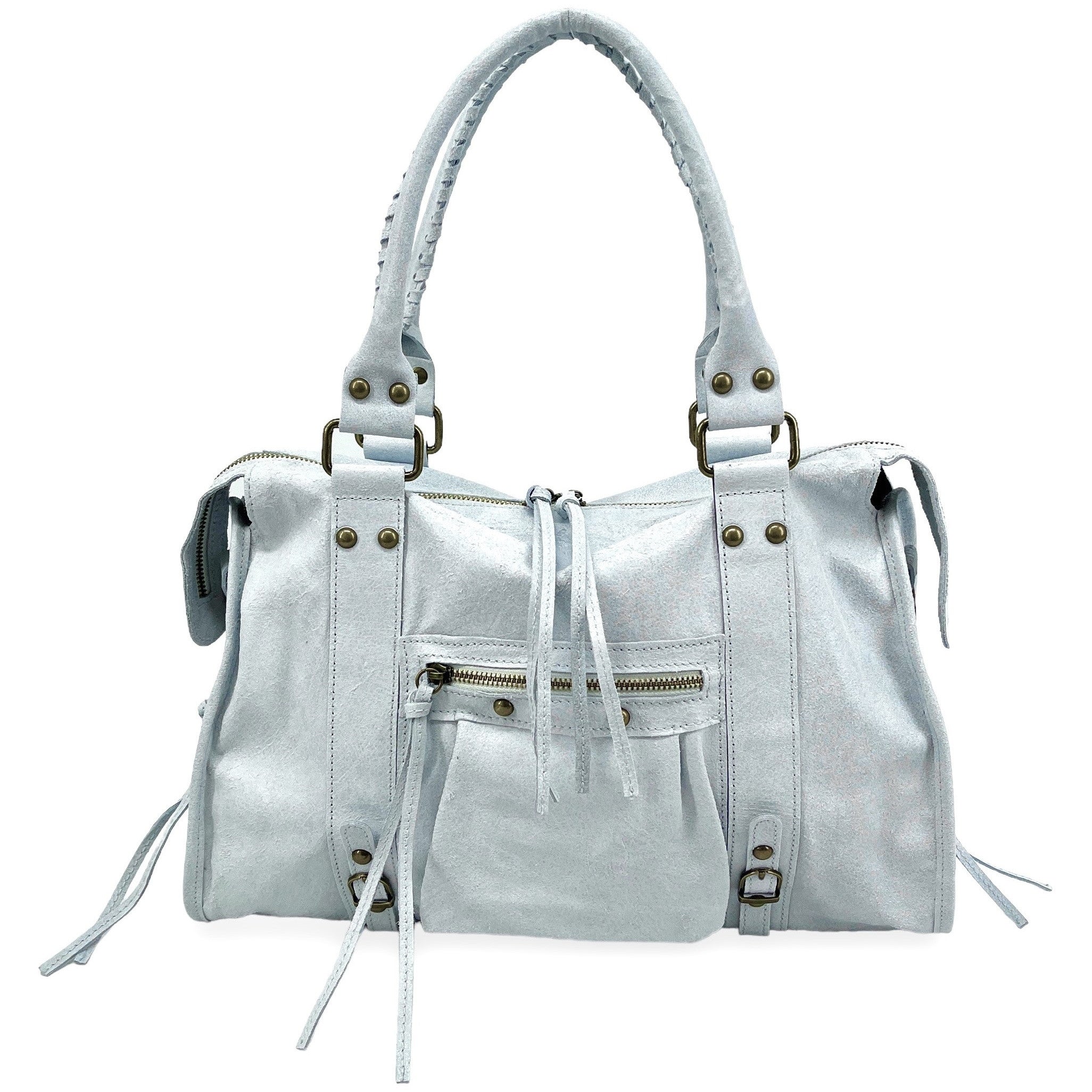 Sac de rentrée en cuir brossé SANDSTORM Blanc Blanc nuage