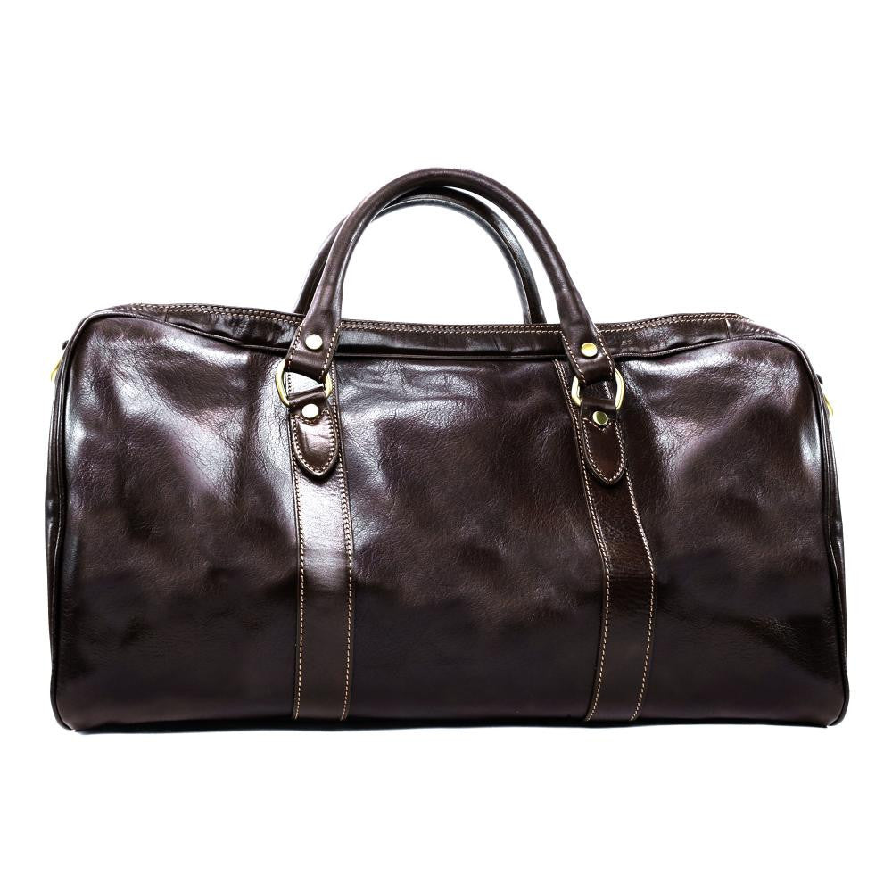 Sac de voyage en cuir lisse KALAHARI Chocolat