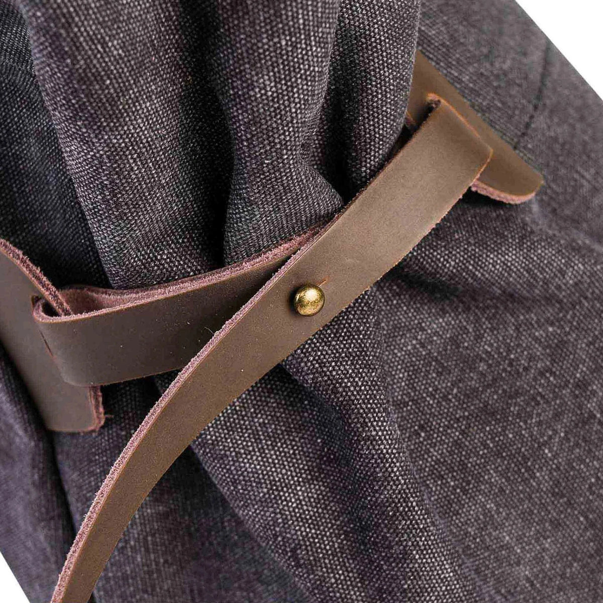 FIDJI leather and canvas travel and weekend bag, Taupe gray