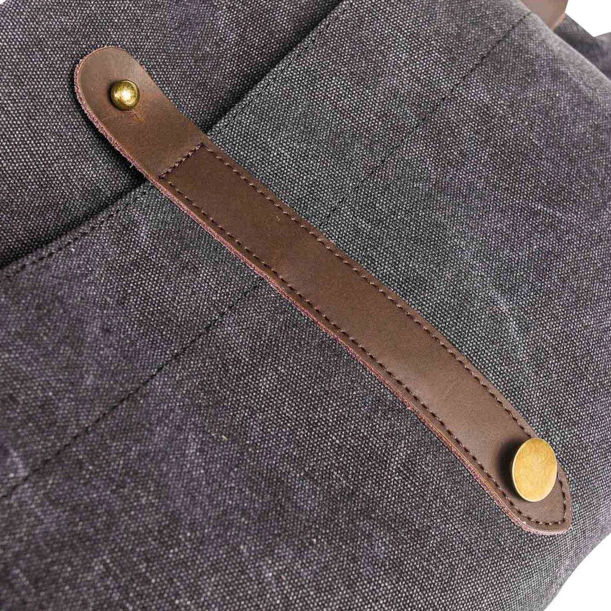 FIDJI leather and canvas travel and weekend bag, Taupe gray