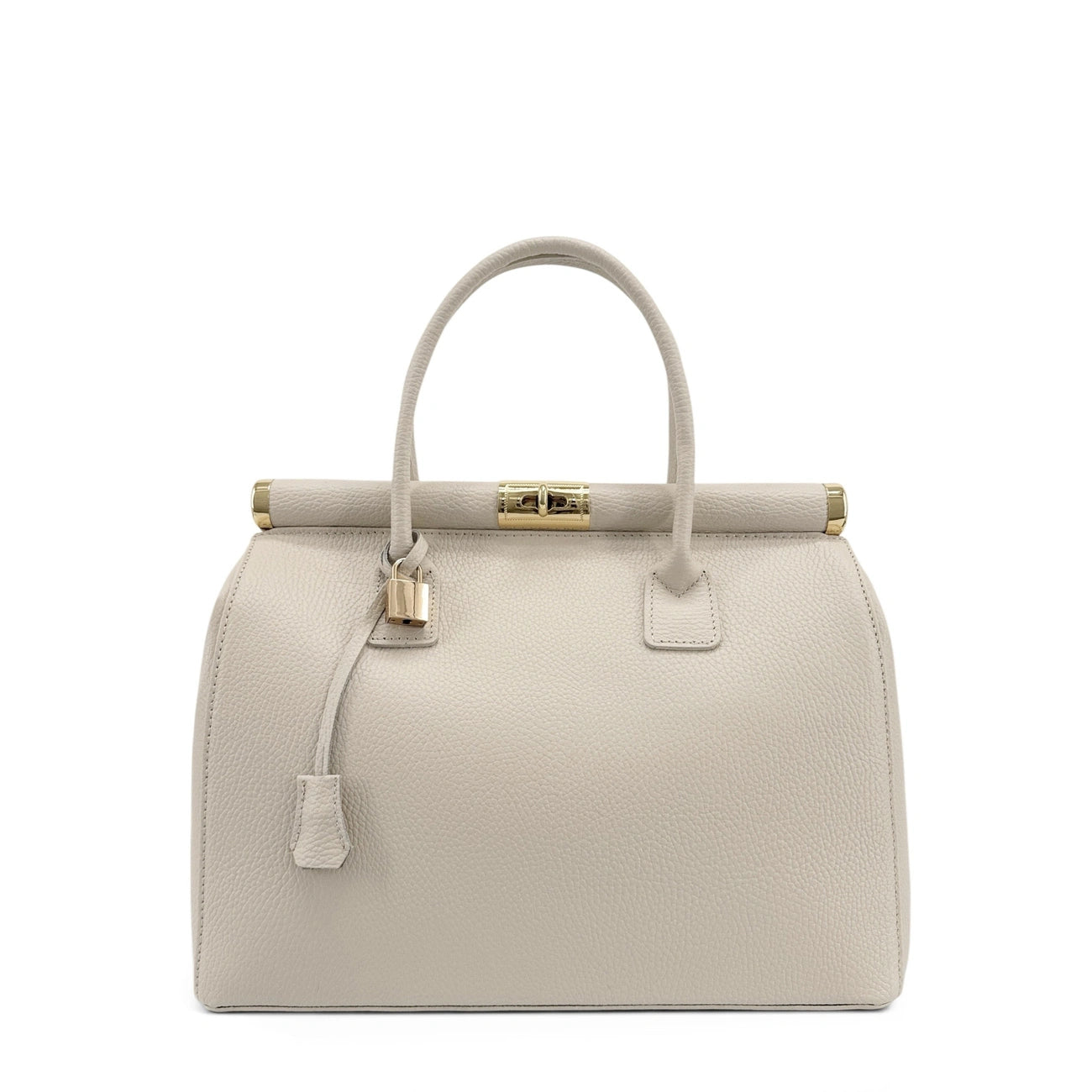 Sac à main en cuir grainé TROCADERO Beige crème