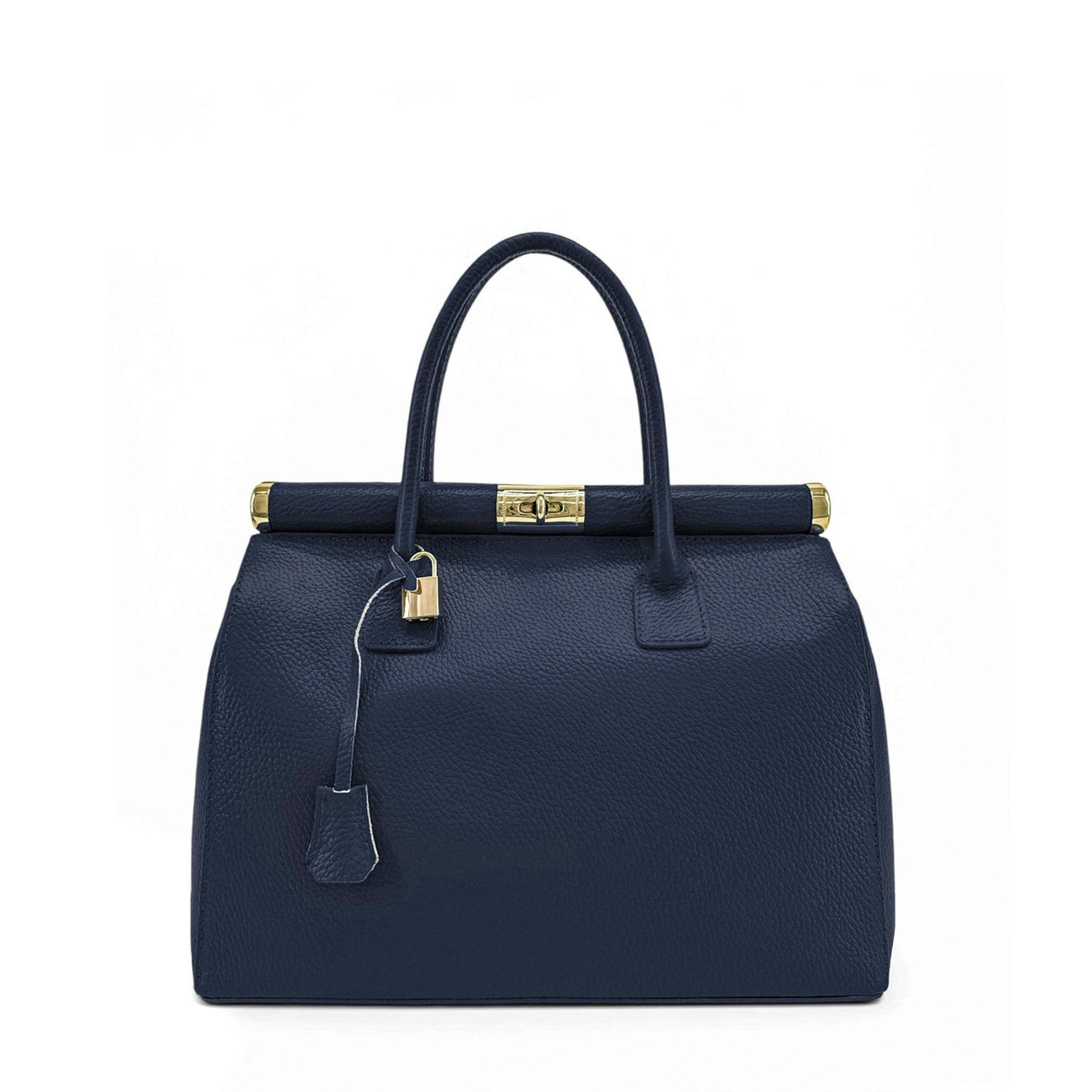 Borsa main Pelle italiana TROCADERO blu navy