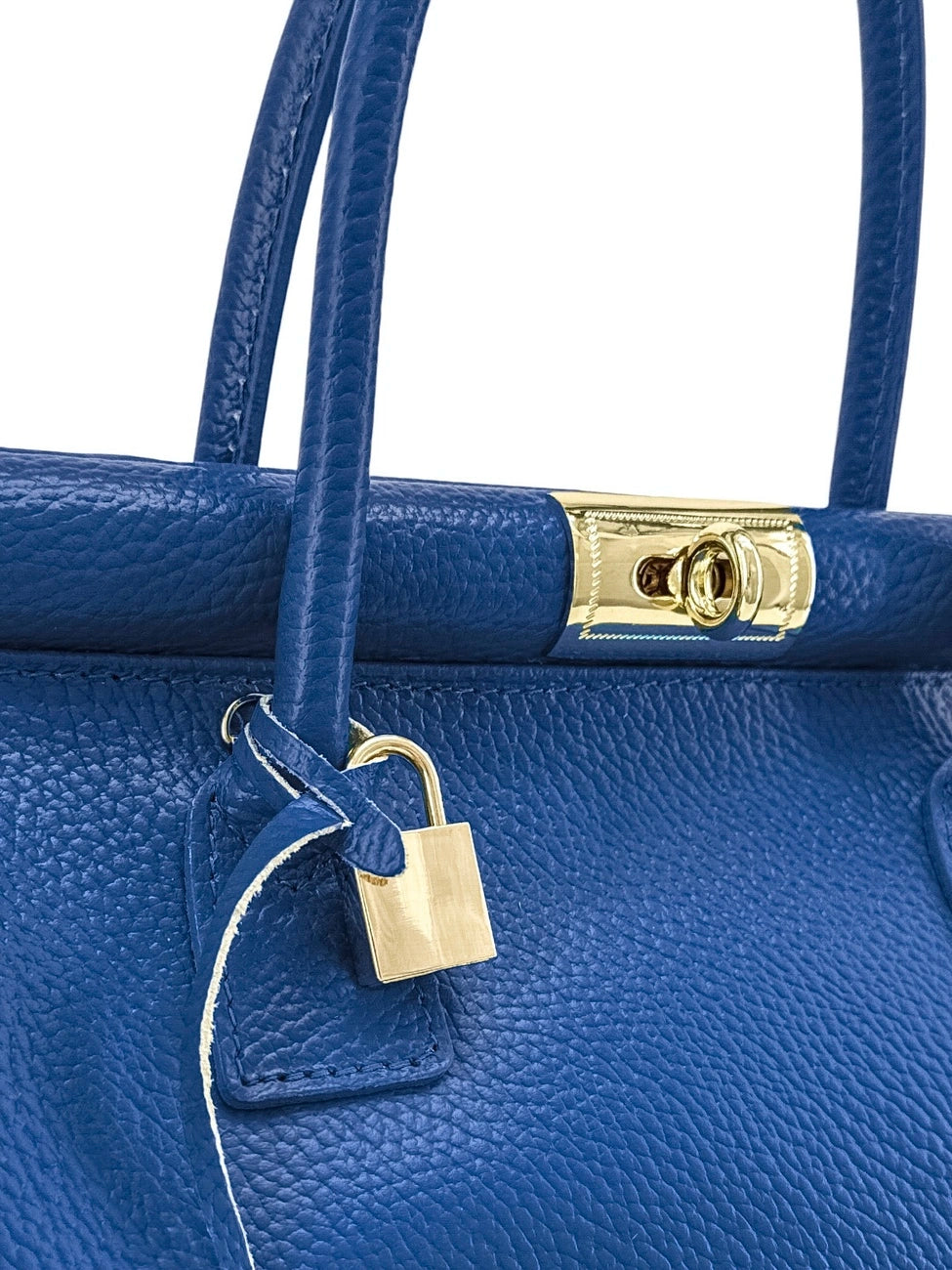 Bolso bowling de piel granulada TROCADERO Azul rey