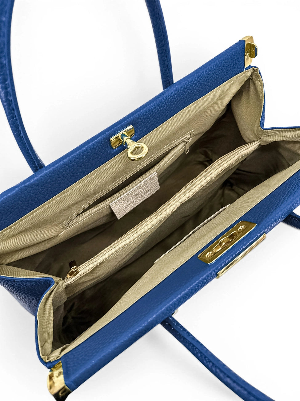 Bolso bowling de piel granulada TROCADERO Azul rey