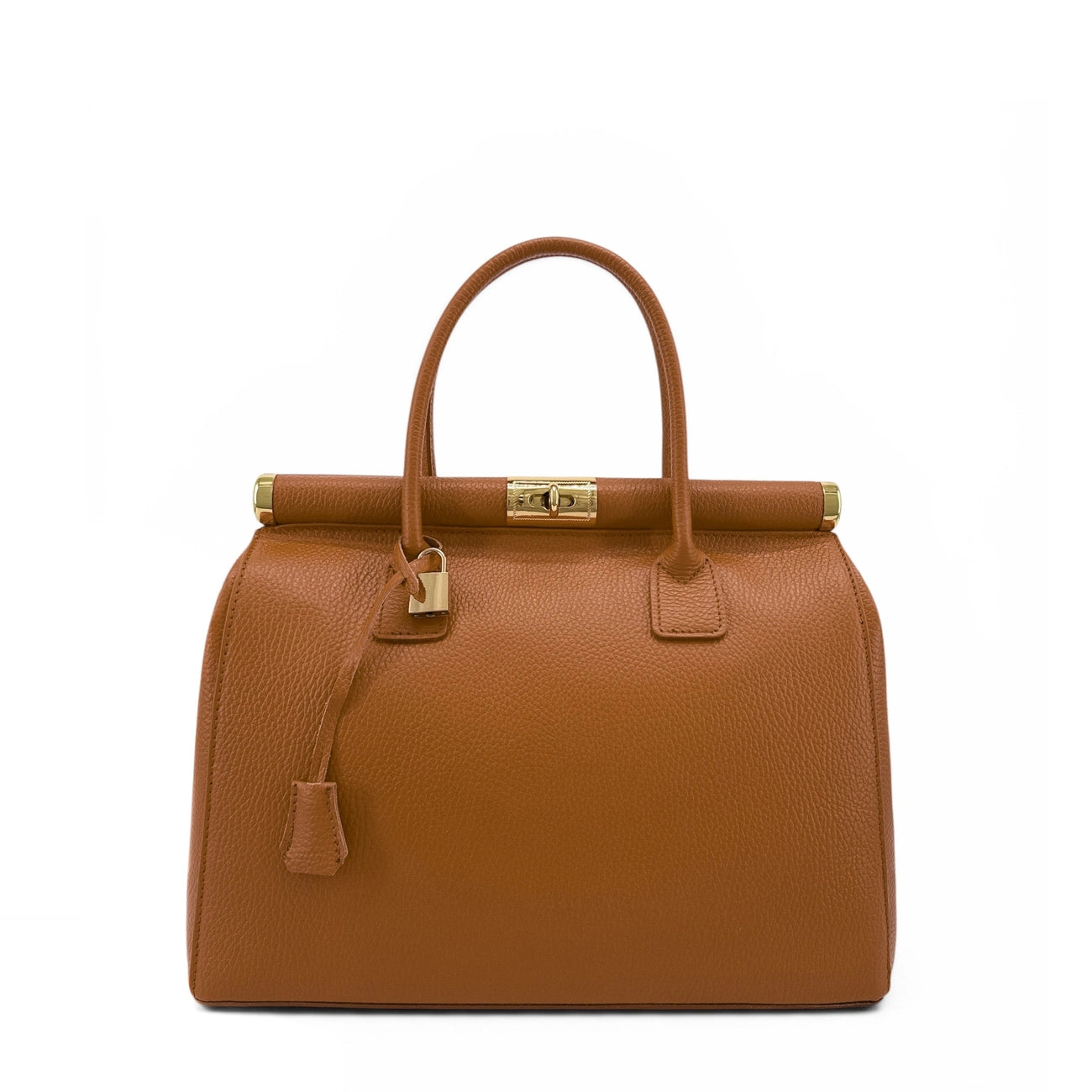 Sac à main en cuir grainé TROCADERO Marron cognac