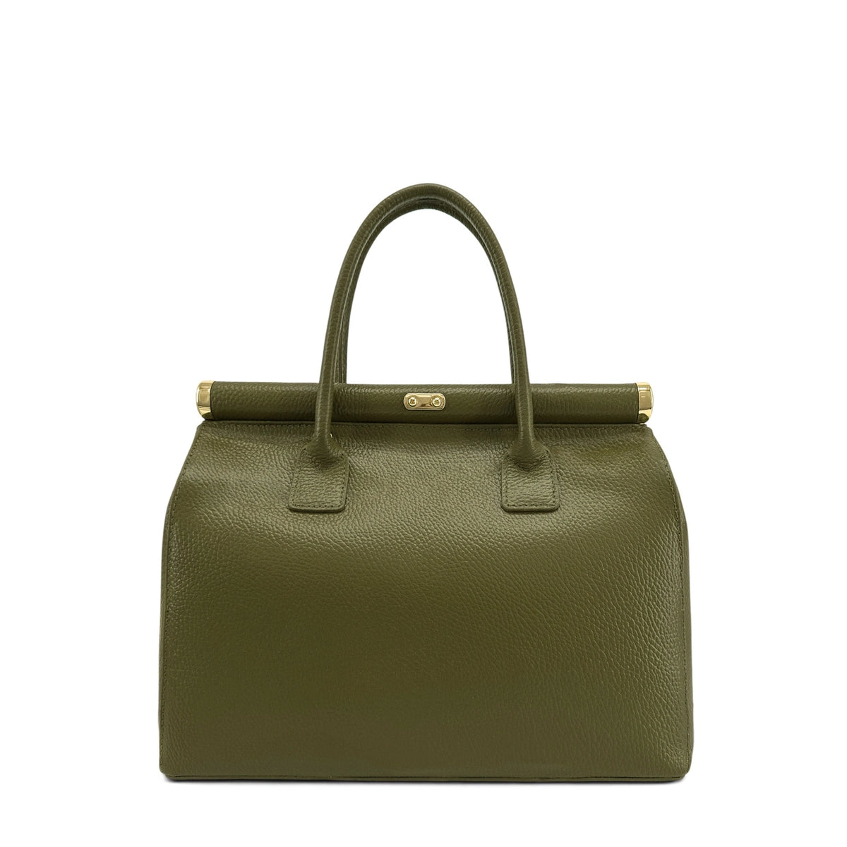 Borsa bowling in pelle martellata TROCADERO Verde kaki