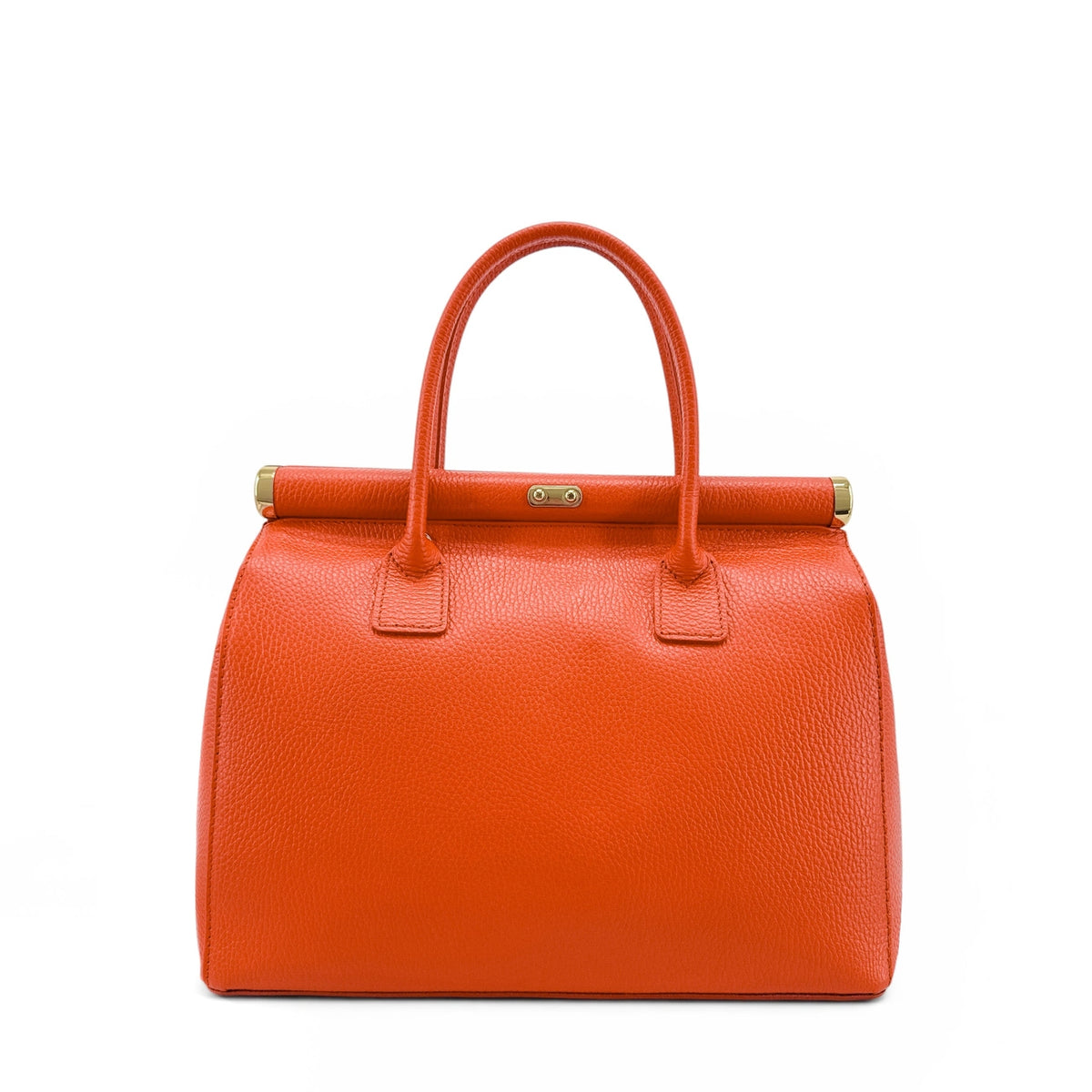 Borsa bowling in pelle martellata TROCADERO Arancione